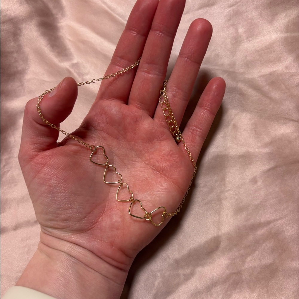 Gold Heart Chain Necklace